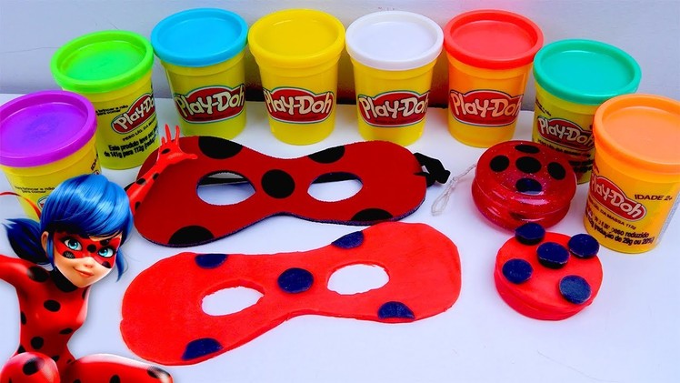 DIY How to Make Miraculous Ladybug Maks and Yo-yo With Play Doh