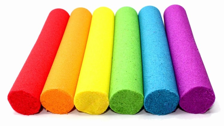 DIY Kinetic Sand Rainbow Candy Bars Learn Colors Kinetic Sand Video Compilation for Kids