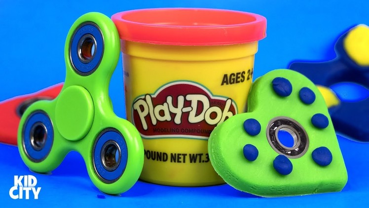 DIY Play-Doh Fidget Spinners. How to Make Fidget Spinner Toys for Kids
