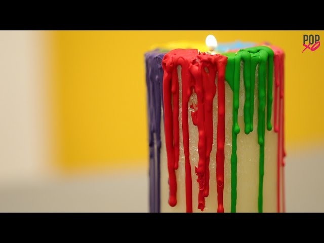DIY Rainbow Candle From Crayons - POPxo