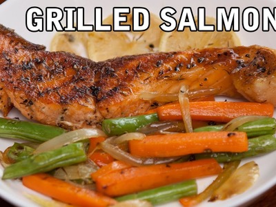Grilled Salmon with Lemon & Thyme and Mixed Vegetables