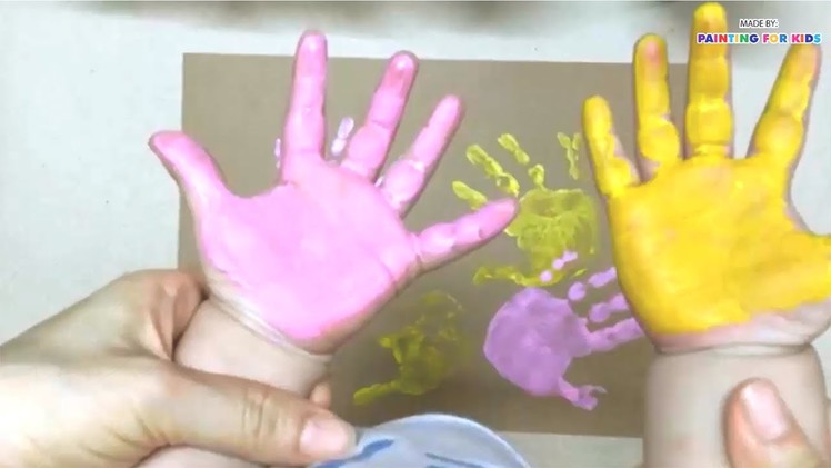 Hand printing for kids | Finger painting for kids | Painting with hand | Art for kids