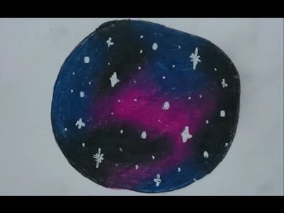How to draw a galaxy with colored pencils
