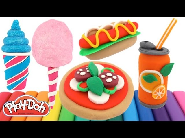 How to Make Mini Food with Play-Doh * Creative Fun For Kids * RainbowLearning