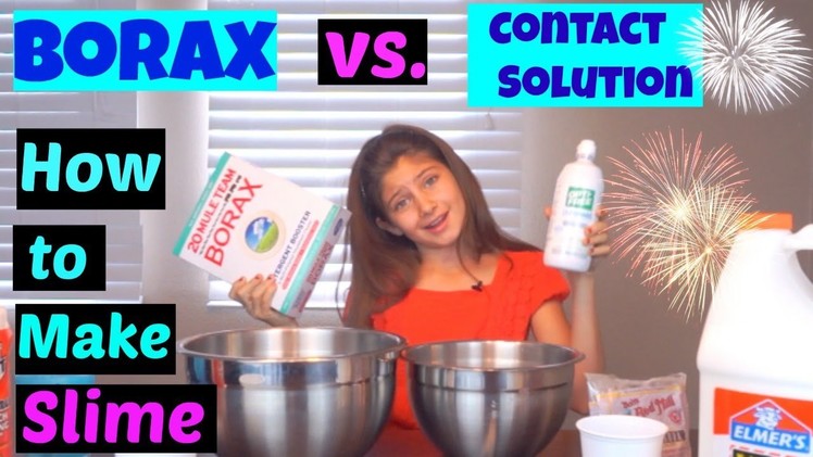 How to Make Slime - Borax vs Contact Solution