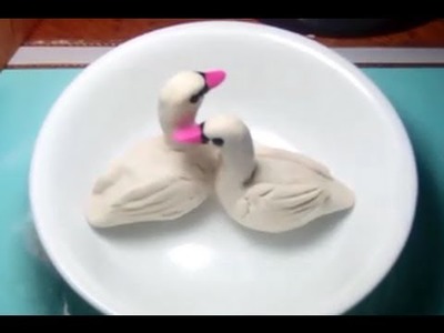 Making of a Swans from play-doh