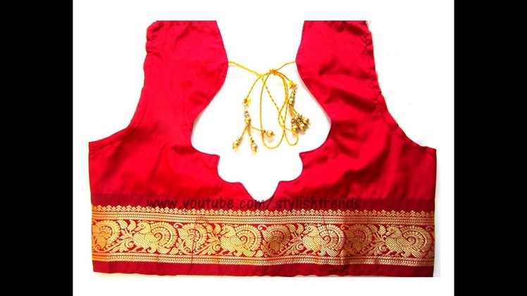 Pattu  Silk Designer Blouse Cutting & Stitching in Telugu -10 (DIY)