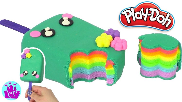 Play Doh Cake and Ice Cream Cute Popsicle Play Doh Rainbow Learning Diy Castle Toys