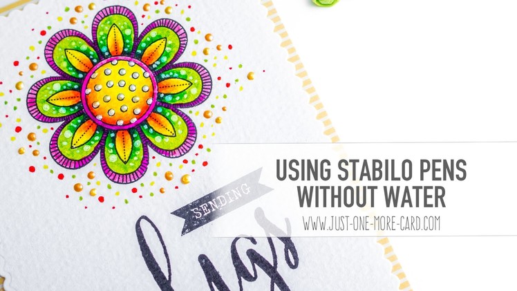 Using Stabilo Pens Without Water & Letterpress as a Stamp Positioner