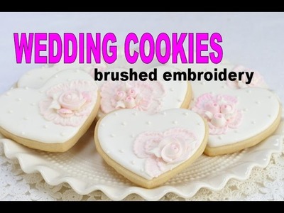WEDDING COOKIES, BRUSHED EMBROIDERY, HANIELA'S