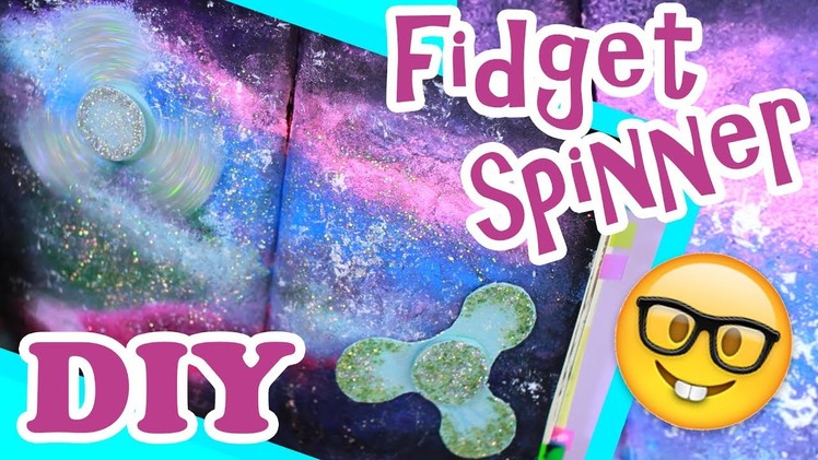 Wreck this Journal | Galaxy Fidget Spinner DIY | Glitter || Foxy Draws