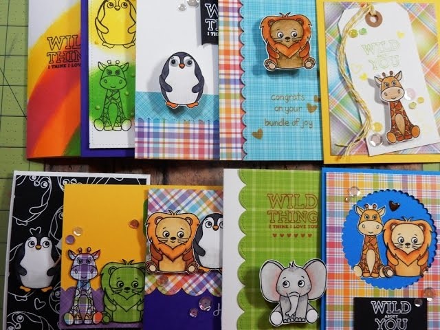 10 Cards 1 Kit | April 2017 Simon Says Stamp Card Kit | Wild & Colorful