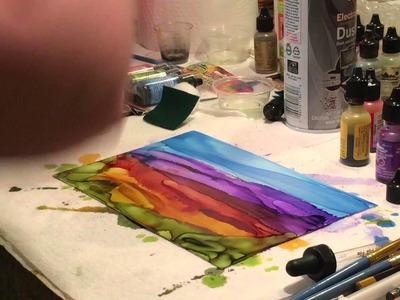 Alcohol Ink Landscape Demo