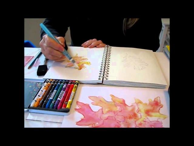 Art Journal Tutorial - Watercolor crayons