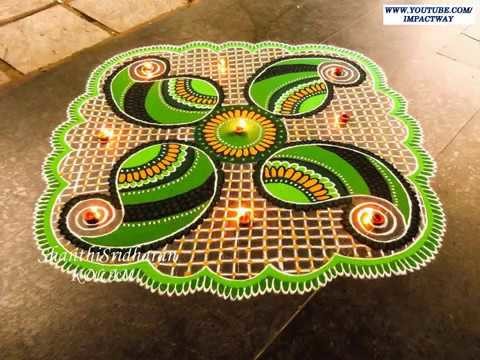 Beautiful Rangoli Part 2 | makar sankranti rangoli designs | rangoli designs 2017