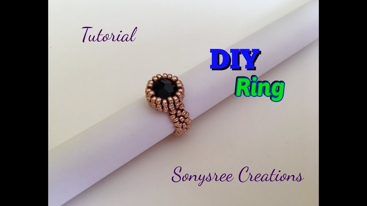 DIY Bazeled bead Ring ???? with Only 11.0 seed beads