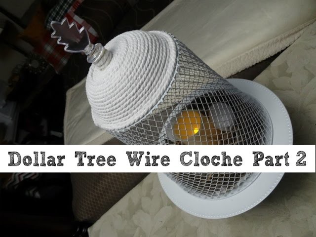 Dollar Tree Wire Cloche Part 2