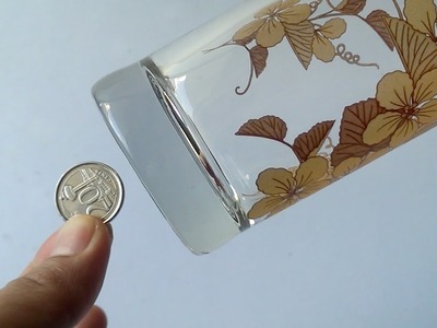Easiest COIN THROUGH GLASS magic trick TUTORIAL
