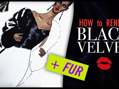 FUR & BLACK VELVET Ralph Lauren F'11 RTW | Fashion Drawing