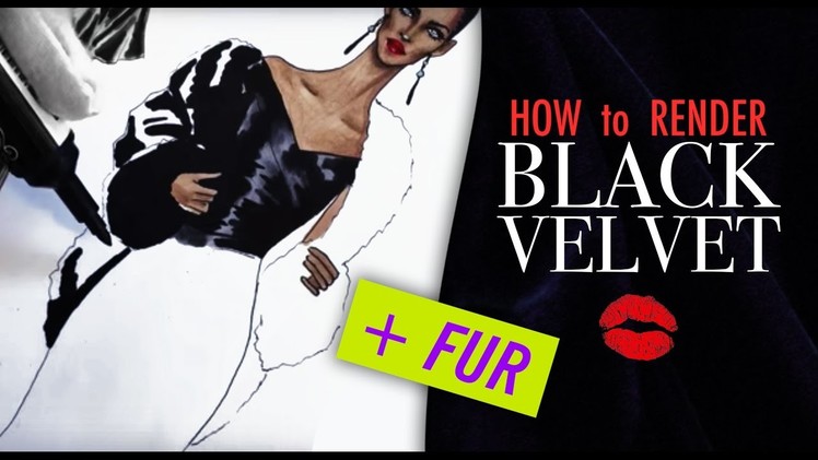 FUR & BLACK VELVET Ralph Lauren F'11 RTW | Fashion Drawing