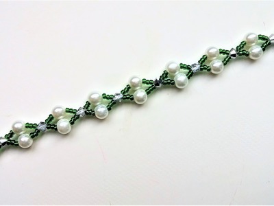 Go Green Bracelet 5. Simple beaded bracelet pattern