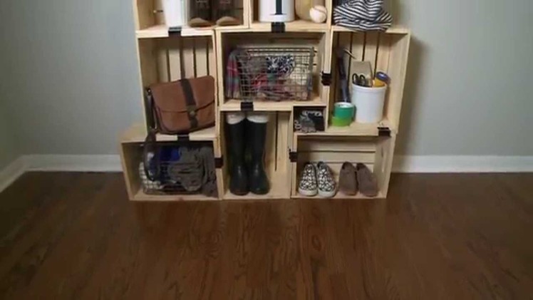 How to Build a Shelving Unit with Crates