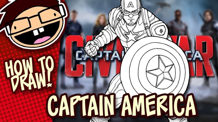 How to Draw CAPTAIN AMERICA (Captain America: Civil War) Narrated Easy Step-by-Step Tutorial