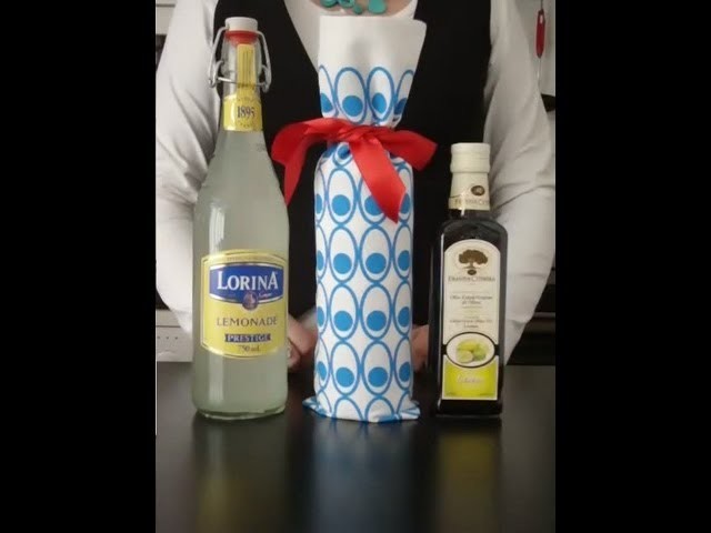 How to Gift-Wrap a Bottle of Wine With a Tea Towel