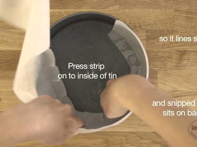 How to line a round cake tin