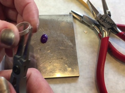 How to make a bezel and set a cabochon - Part one.