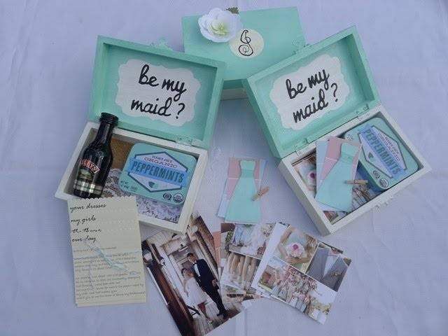 How to Make "Be My Bridesmaid" Boxes