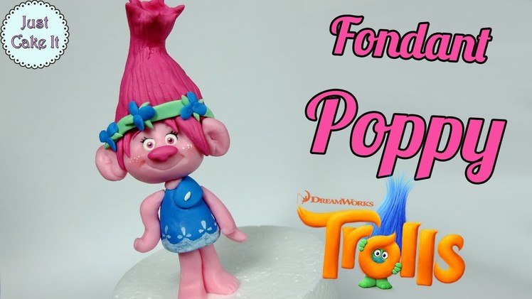 How to make fondant Poppy cake topper tutorial (Trolls)