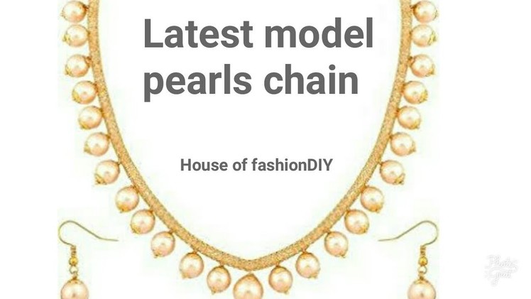 How to Make Pearl Chain At Home||Latest Model of Pearl Necklace Making Tutorials. !!