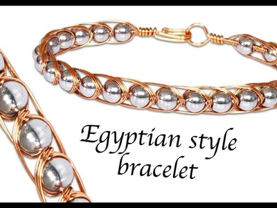 Intertwining Egyptian style wirework bracelet