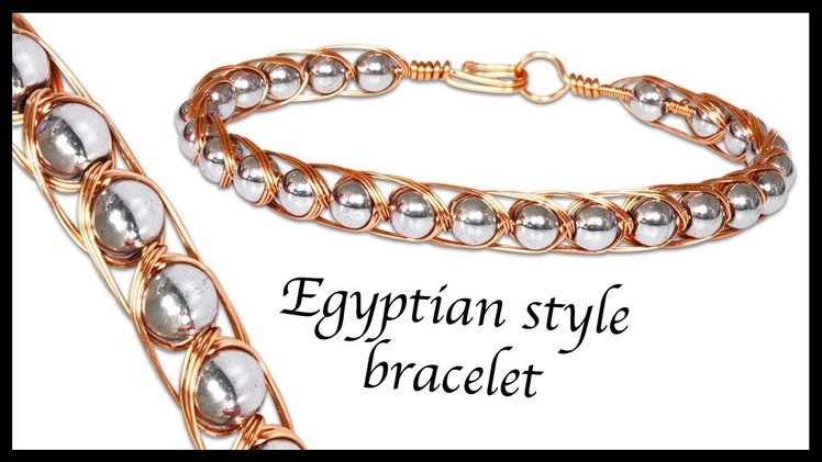 Intertwining Egyptian style wirework bracelet