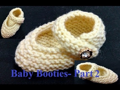 Knit Baby Booties हिंदी. बुनाई डिजाइन - 32 * Baby Booties- Part 2 *
