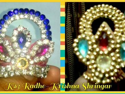 Make Beads. Stone. Kundan Rajmukut. Mukut. Crown for Ladoo Gopal. Kanha ji. Baal Gopal