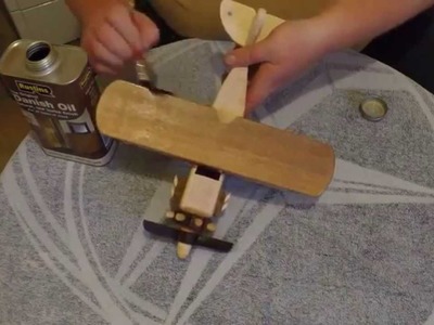 Making a wooden toy biplane