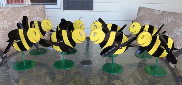 Making Bee Whirligigs For The Garden