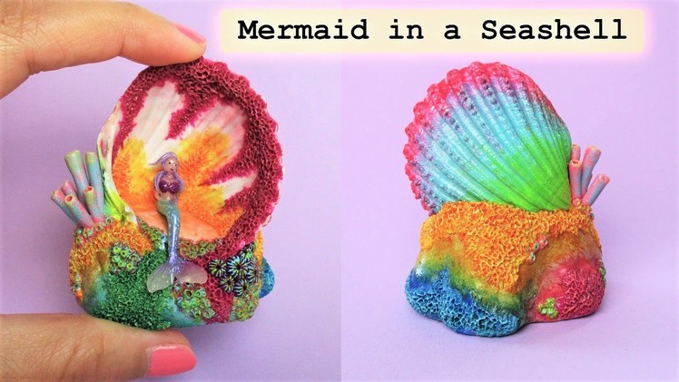 Mini Mermaid In A Seashell, Polymer Clay Tutorial || Maive Ferrando