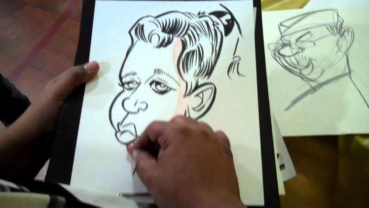 NYC Caricature Artist Drawing Live at Long Island Elementary School