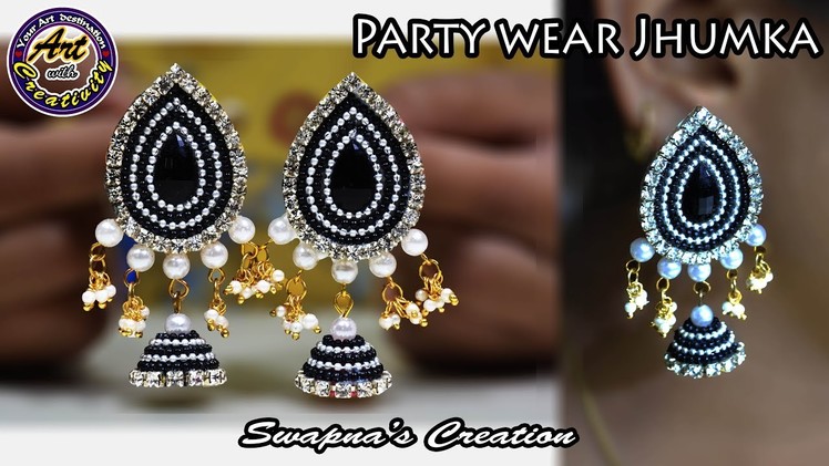 Party wear paper Jhumka | Jewelry | Made with Paper | Art with Creativity 220