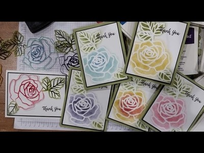 Rose Garden stencil for cardmaking!