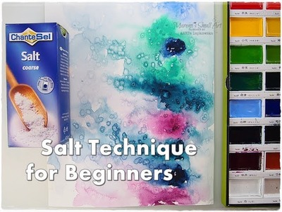 Salt Background Watercolor Technique for Beginners ♡ Maremi's Small Art ♡