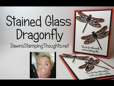 Stained Glass Dragonfly featuring Stampin'Up! products