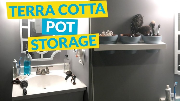Terra Cotta Bathroom Shelf