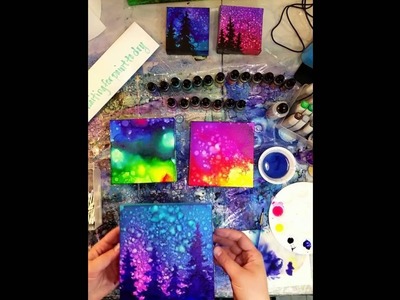 Waiting for Paint to Dry: Time lapse video of Brittainy painting with alcohol inks on canvas.