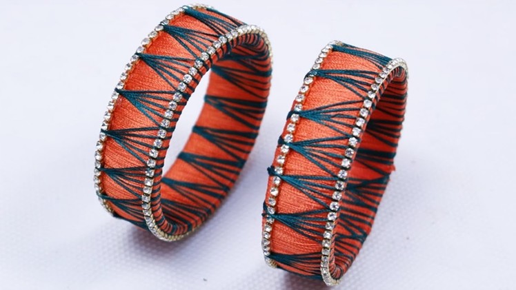 Zig Zag String Silk Thread Bangles making video | Indian Silk thread bangles | Party wear bangles