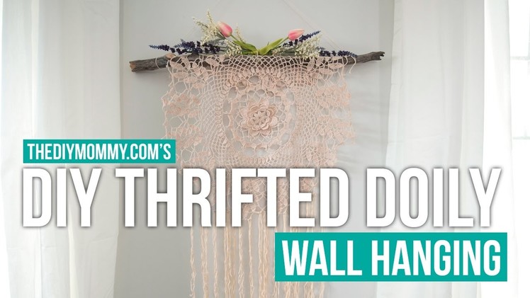 $5 GOODWILL CHALLENGE | Thrifted Doily Boho Wall Hanging