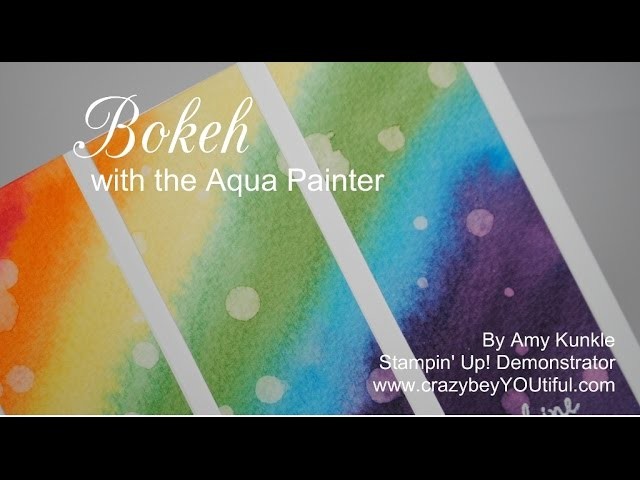Bokeh technique with Aqua Painter on water colored paper